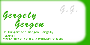 gergely gergen business card